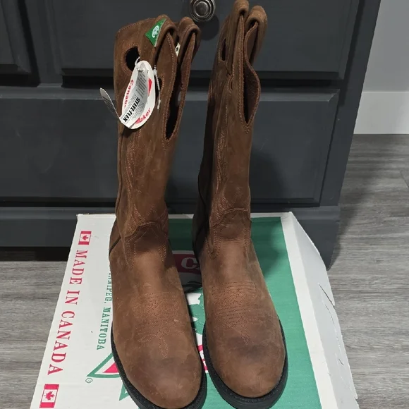 TC Dark Brown Western Boots - Picture 8 of 9